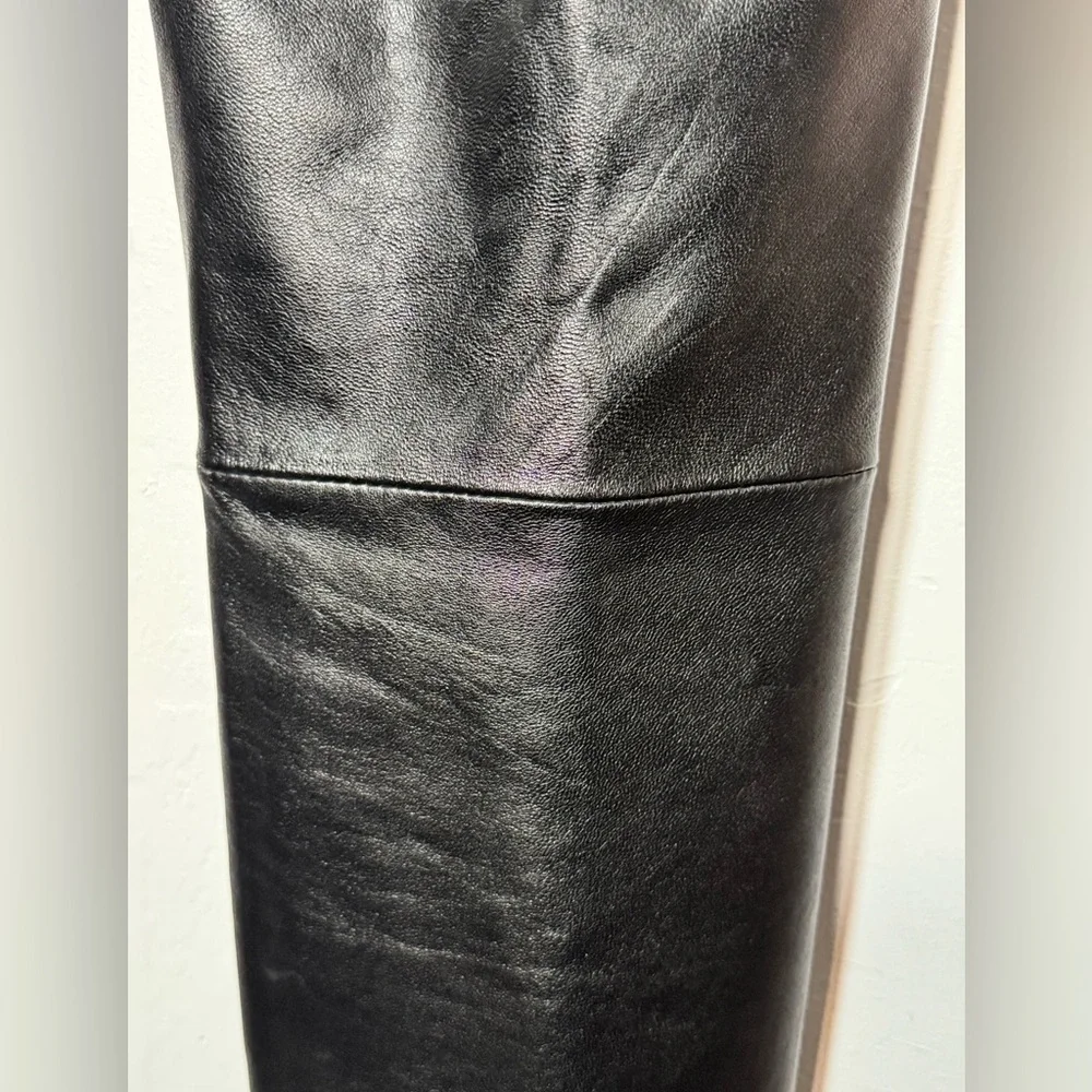 Stunning Rem Garson DARK BROWN Genuine Leather Pants NWOT Vintage?
